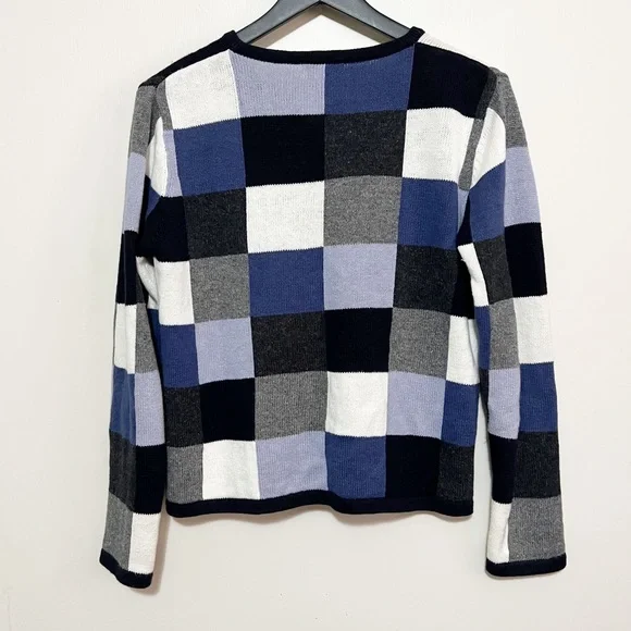 Vintage Checkered Cardigan S - Picture 3 of 8